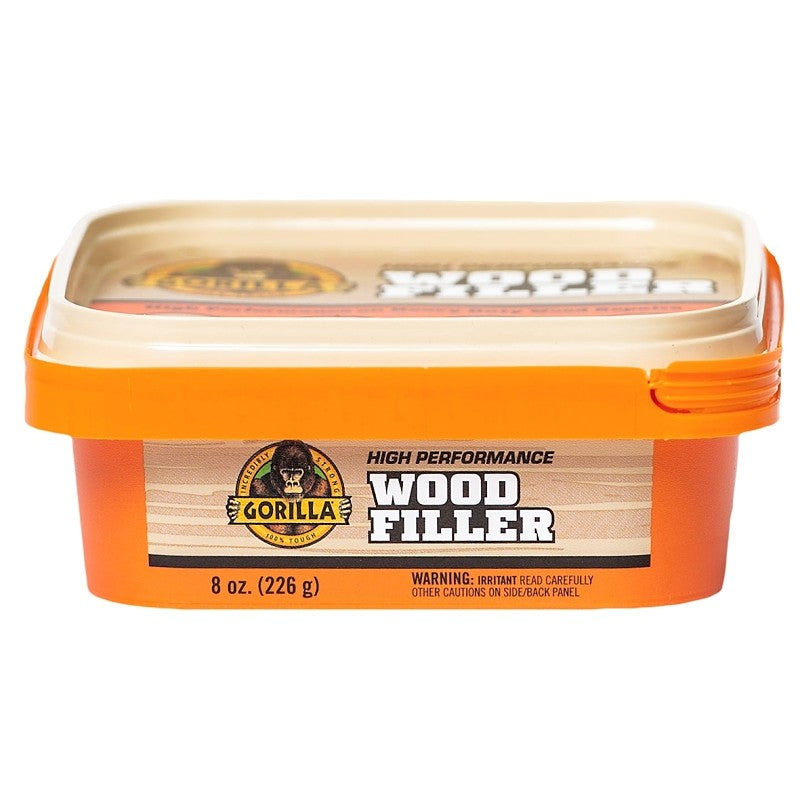 Gorilla 107084 Wood Filler, Liquid Paste, Odorless to Mild, Tan, 8 oz Tub (Pack of 4)