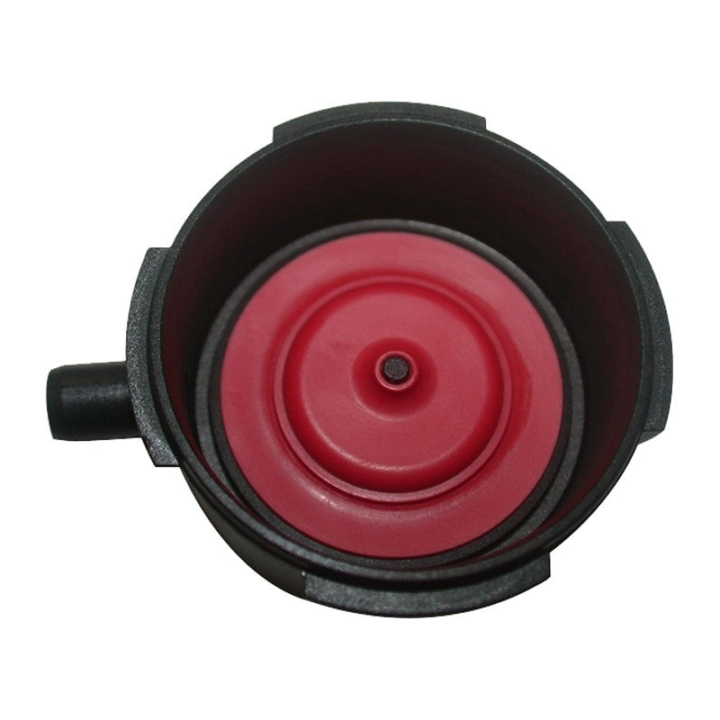 Korky R528 Replacement Cap, Plastic, Black/Red