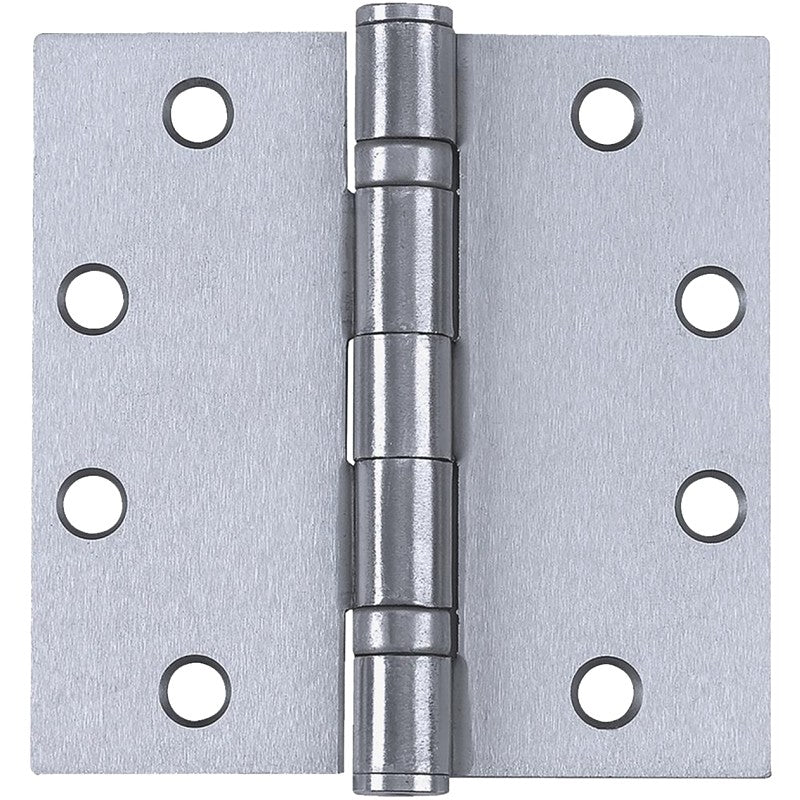 Tell Manufacturing H4545 Series HG100316 Square Corner Hinge, 4-1/2 in H Frame Leaf, Stainless Steel, Satin