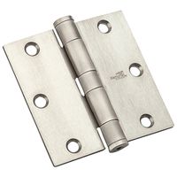 Commercial Door Hinge 3-1/2 Inch Square Corner Satin Stainless Steel