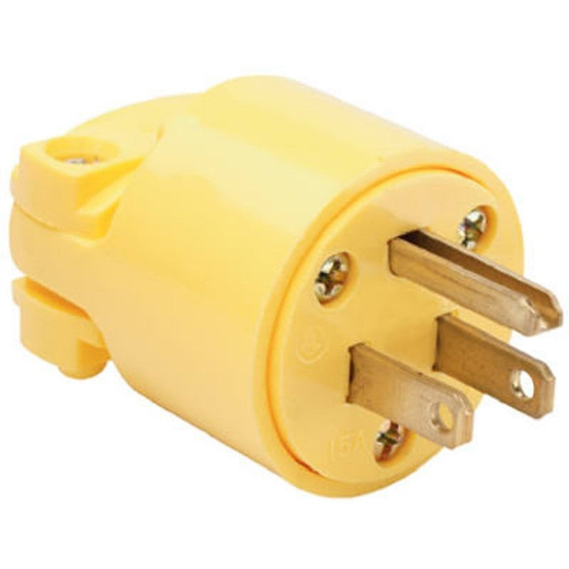 Legrand 4867YCC10 Electrical Plug, 2 -Pole, 15 A, 125 V, NEMA: NEMA 5-15P, Yellow