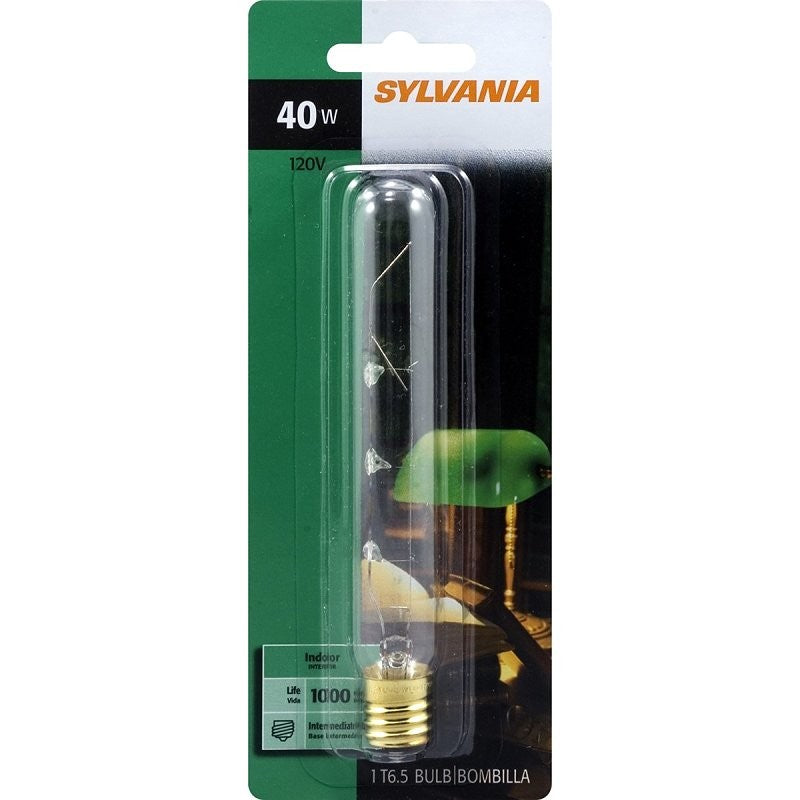 Sylvania 18152 Incandescent Lamp, 40 W, T20 Lamp, Intermediate E17 Lamp Base, 365 Lumens, 2850 K Color Temp (Pack of 6)