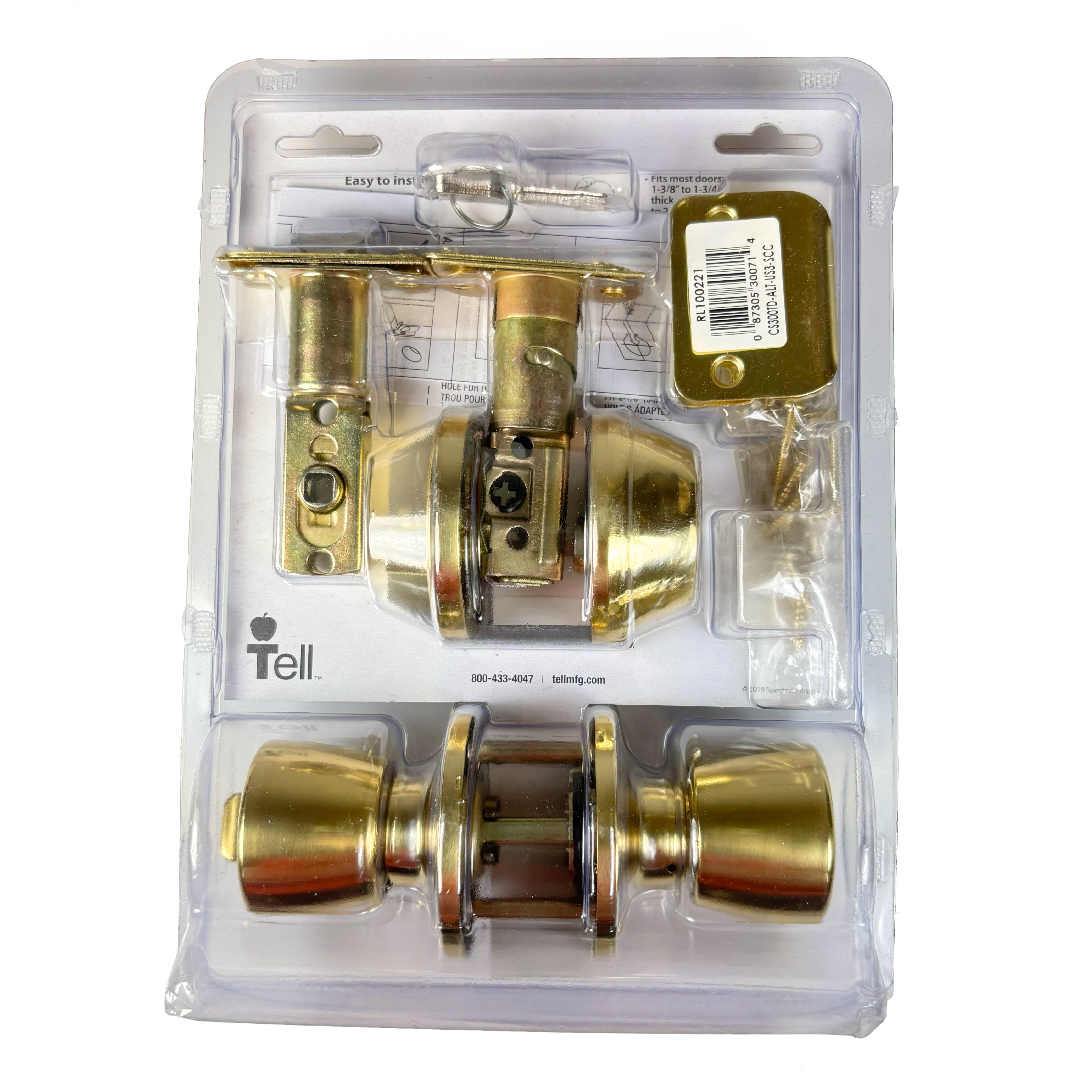 Keyed Entry And Single Cylinder Deadbolt Set Polished Brass Keyed-Alike Grade 3