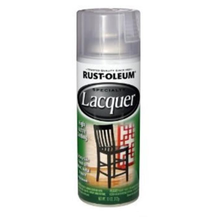 Rust-Oleum SPECIALTY 1906830 Lacquer Spray Paint, Gloss, Liquid, Clear, 11 oz, Aerosol Can