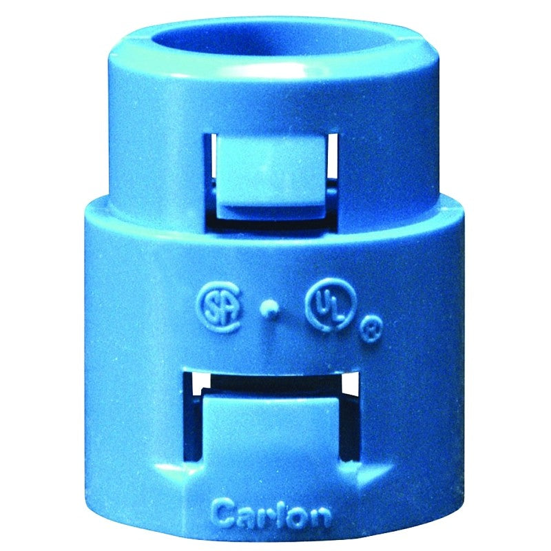 Carlon A253D-CAR Terminal Adapter, 1/2 in, 1.4 in L, PVC, Blue