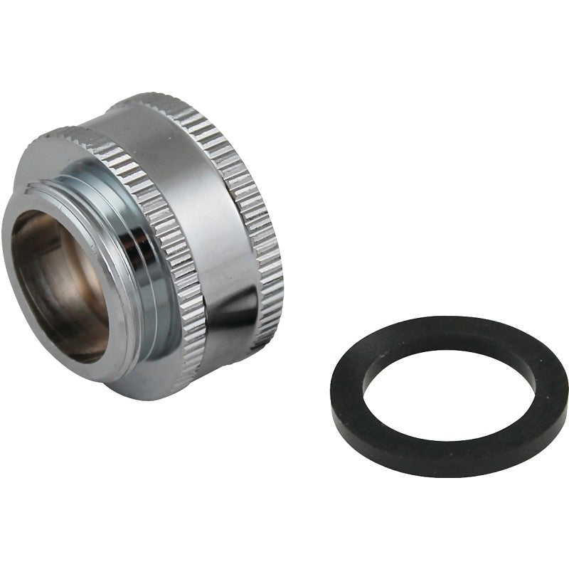 Plumb Pak PP800-64LF Faucet Aerator Adapter, 3/4-11.5 x 55/64-27 in, Threaded, Chrome Plated
