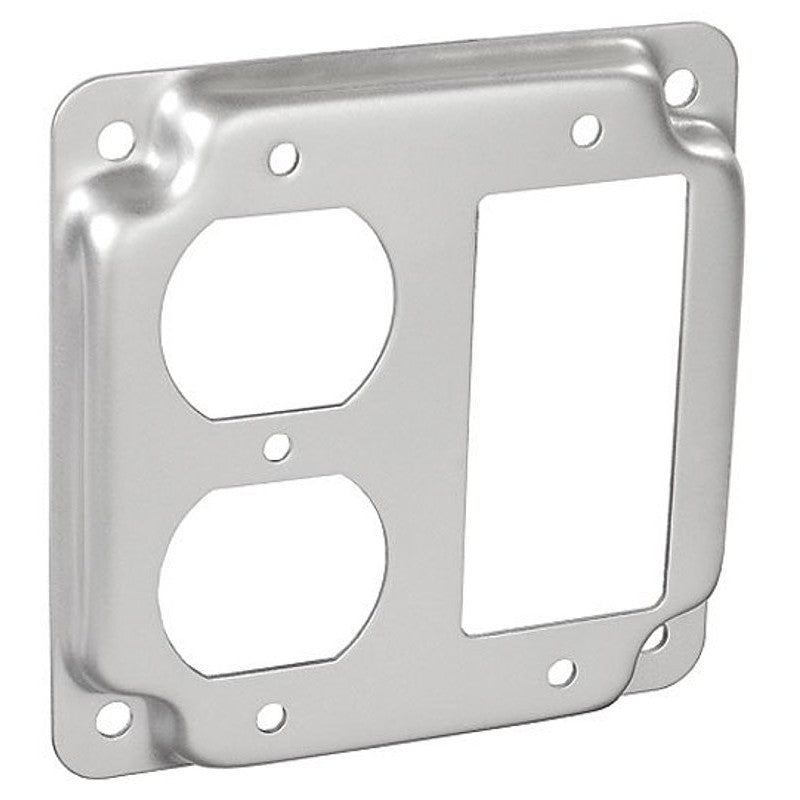 Southwire G1951-UPC Box Cover, 1/2 in L, 4 in W, Square, 3-Gang, Steel, Silver, Galvanized