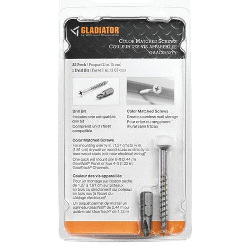 Gladiator GAAC0232YY Color Matched Screw, 32 PK