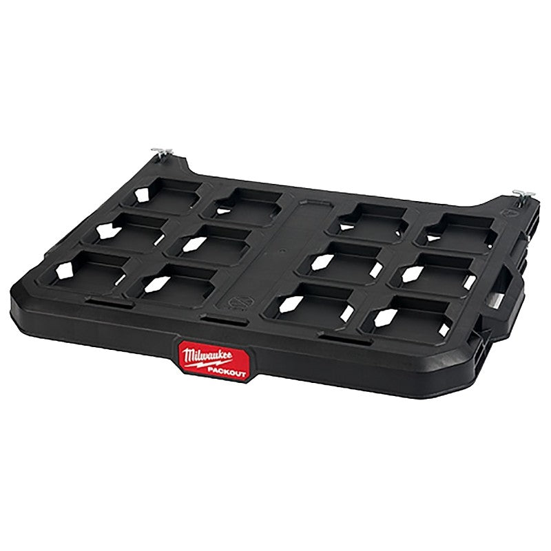 Milwaukee PACKOUT 48-22-8481 Racking Shelf, 50 lb Capacity, Polypropylene Shelving, 21 in OAW, 16.6 in OAH, 3.9 in OAD