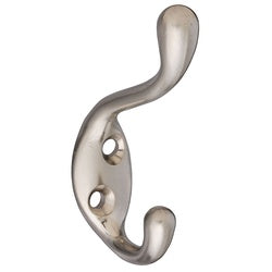 Heavy Duty Upscale Coat And Hat Hook Satin Nickel (POS)