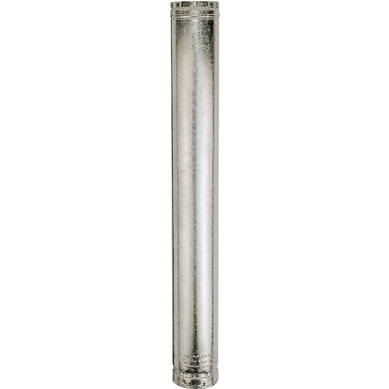 AmeriVent 4E3 Type B Gas Vent Pipe, 4-1/2 in OD, 3 ft L, 4 in W, Galvanized Steel (Pack of 6)