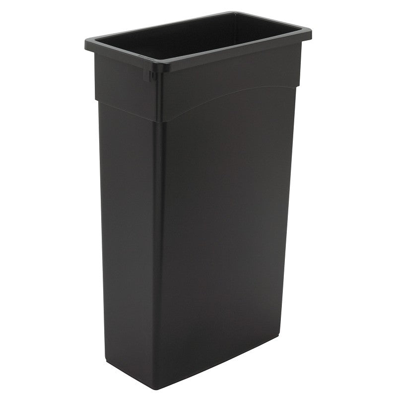 Continental Commercial 8322BK Trash Receptacle, 23 gal, Plastic, Black