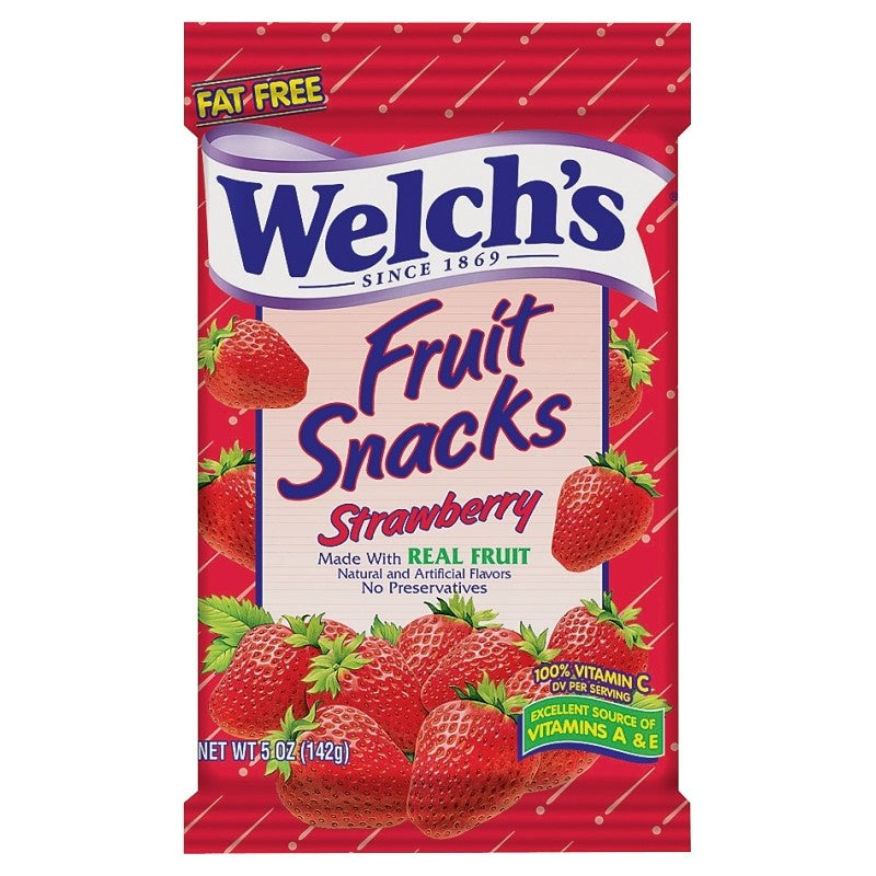 Welch's PIM05096 Fruit Snack, Strawberry Flavor, 5 oz (Pack of 12)