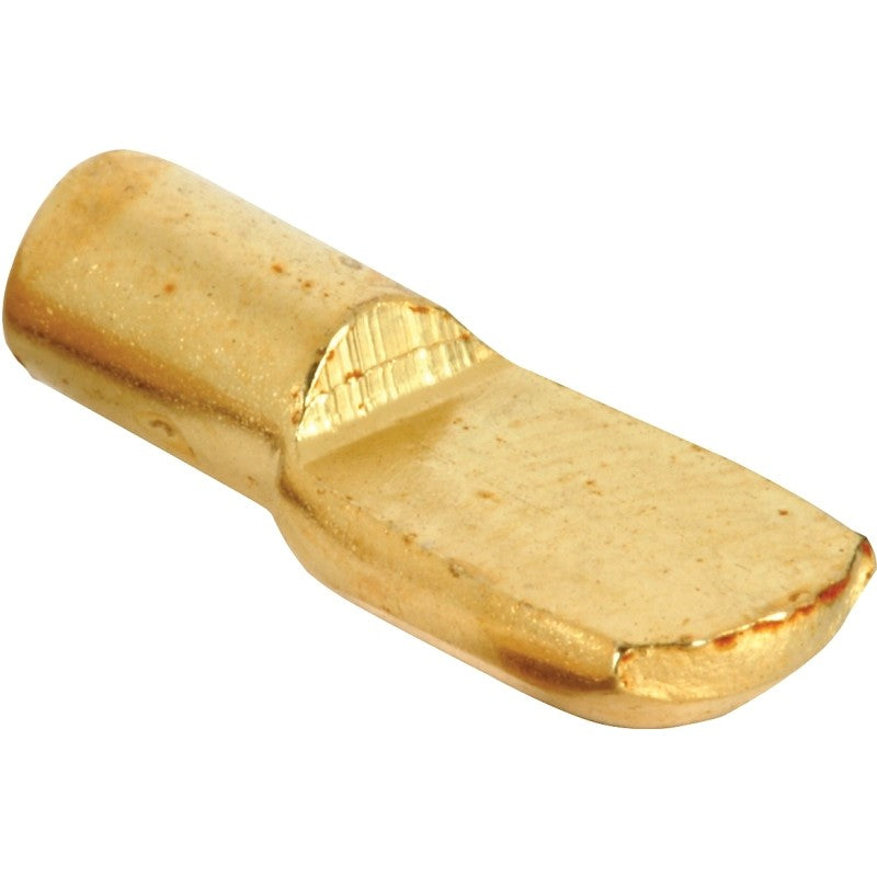 Prime-Line U 10165 Shelf Support Peg, Utility Hook, Specifications: 5 mm Dia x 5/16 in L Pin, Wall Mount, Brass, 25 lb