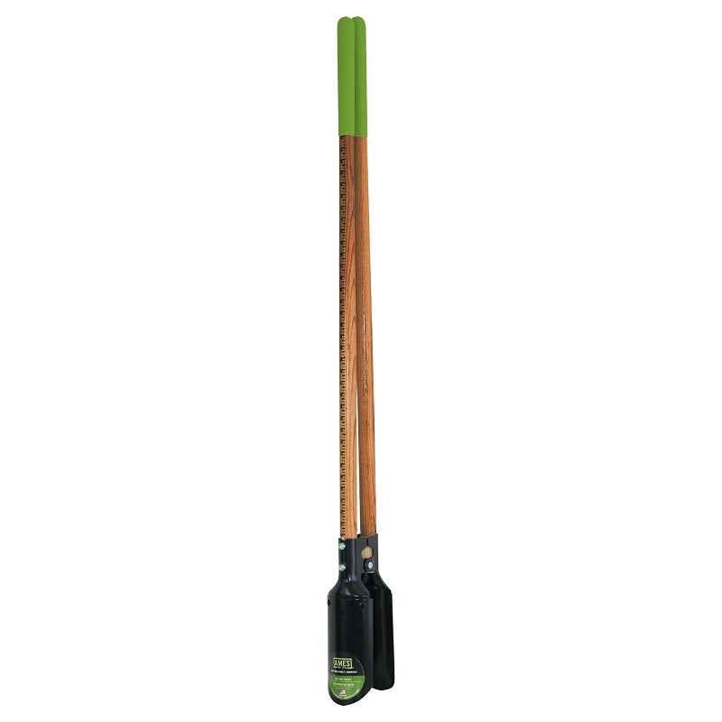 Ames 2701600 Post Hole Digger with Ruler, 6-1/2 in W Blade, Hardwood Handle, Cushion-Grip Handle
