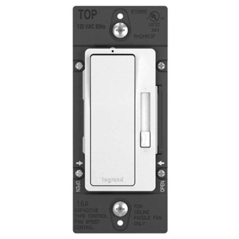 Legrand Radiant Series RHDH163PTCCCV6 Fan Speed Control De-Hummer, 1-Pole, 1.6 A, 120 V