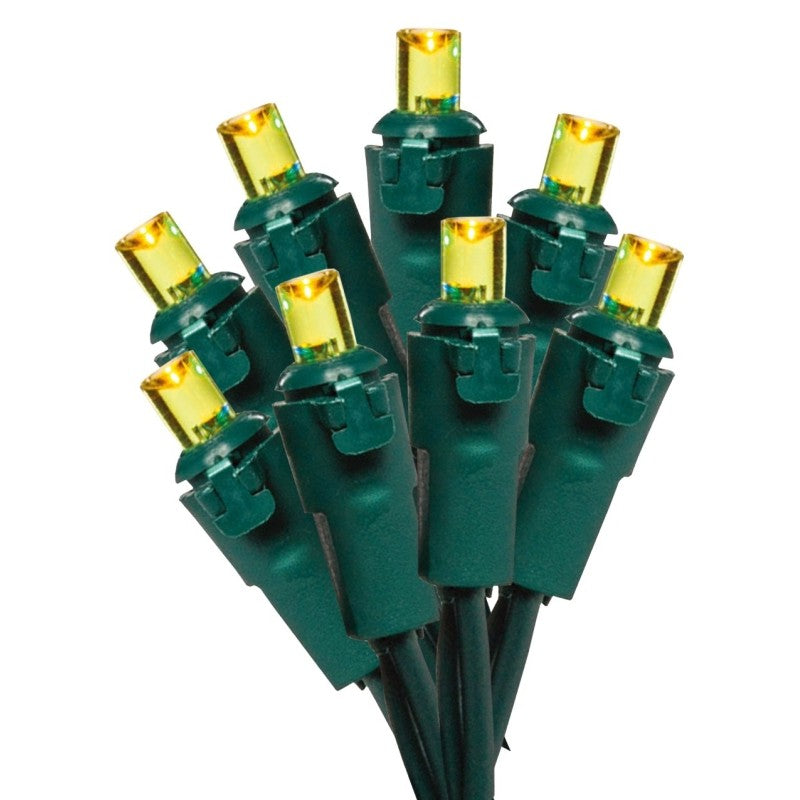 Hometown Holidays W11L1848 Light Set, Christmas, 120 V, 4.8 W, 70-Lamp, LED Lamp, Yellow Lamp, 18.58 ft L