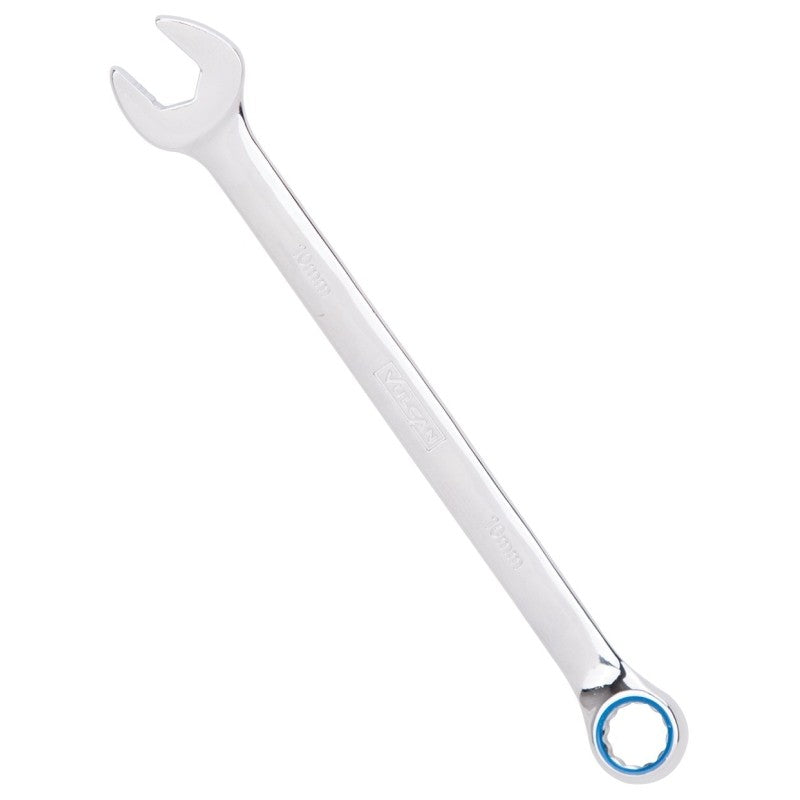 Vulcan MT6547913 Combination Wrench, Metric, 10 mm Head, Chrome Vanadium Steel, Silver, Round Handle