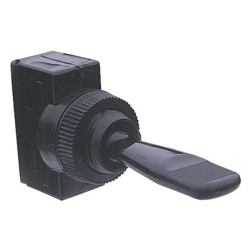 Calterm 40110 Toggle Switch, 20 A, 12 VDC, Blade Terminal, Chrome Housing Material, Black