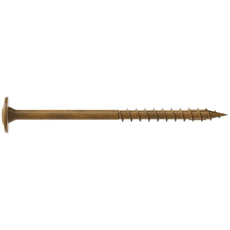 Simpson Strong-Tie CBT08212R200 Construction Screw, #8 Thread, 2-1/2 in L, Serrated Thread, Wafer Head, 200