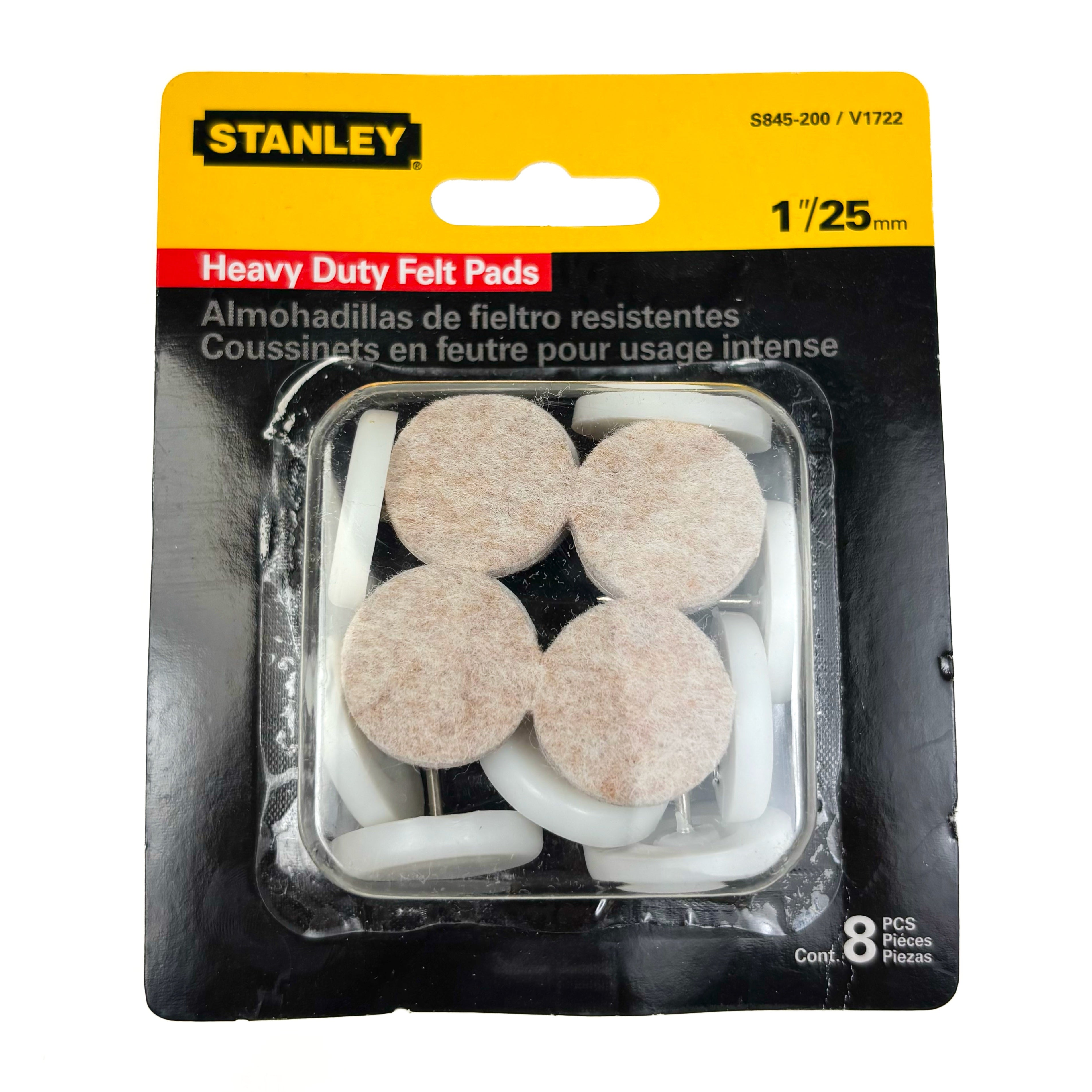 Heavy Duty Felt Pads With Nail For Wood Legs 1 Inch Round 8 Pack