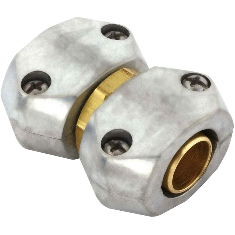 Gilmour 801124-1001 Heavy-Duty Clamp Hose Mender, 5/8 x 3/4 in, Male, Zinc