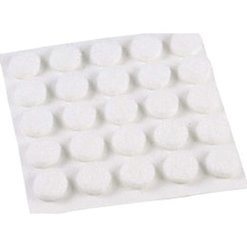 Shepherd Hardware 9957 Furniture Pad, Felt Cloth, White, 3/8 in Dia, Round