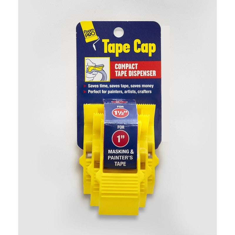 Foampro Tape Cap 149 Tape Dispenser Pack, Plastic, Yellow