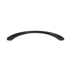 Laurey 75120 Tapered Bow Pull, 4.29 in L Handle, 1.02 in Projection, Zinc, Matte Black