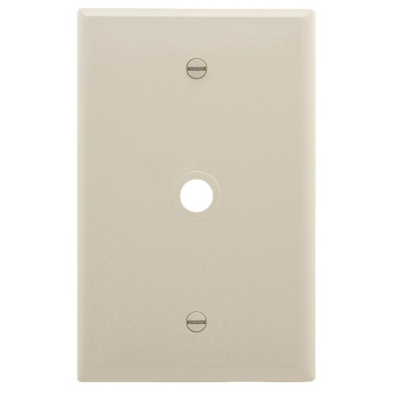 Eaton Wiring Devices PJ11LA Wallplate, 4.87 in L, 3.12 in W, 1 -Gang, 1 -Port, Polycarbonate, Light Almond
