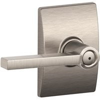 Schlage F Series F40VLAT619CEN Privacy Lever, Satin Nickel, 2 Grade, 2.25 in L x 5.72 in W x 4.13 in H Dimensions
