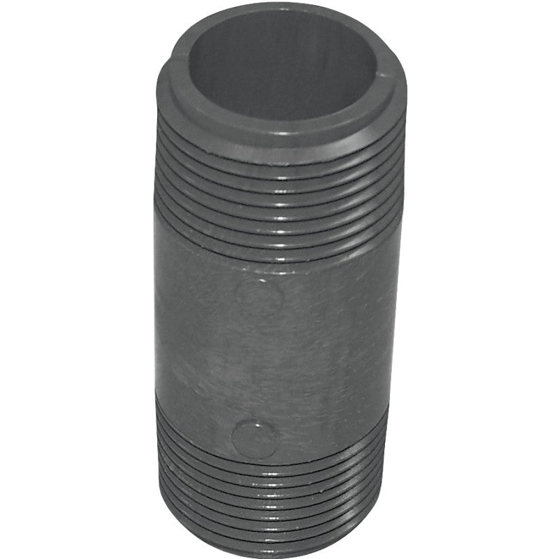 Genova P-34-3 Pipe Nipple, 3/4 in, MIP x MIP, PVC, Gray, SCH 80 Schedule, 3 in L