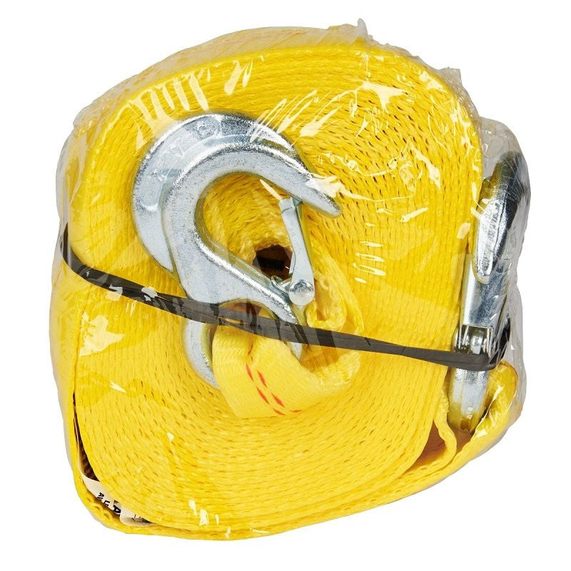 Keeper 89825 Tow Strap, 12,000 lb, 2 in W, 25 ft L, Slip Hook End, Yellow