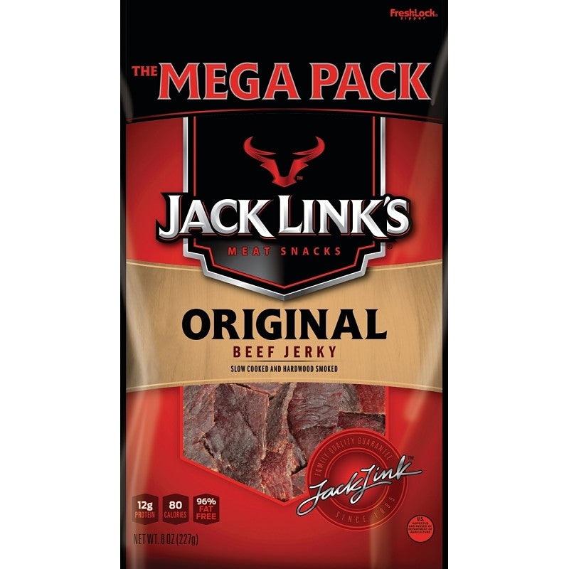 Jack Link's 10000008206 Snack, Jerky, Original, 8 oz (Pack of 8)
