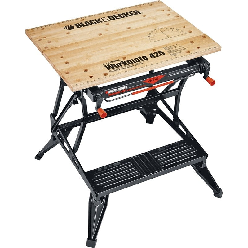 Black+Decker WM425 Workbench, 29 in OAW, 30 in OAH, 21-3/4 in OAD, 550 lb Capacity