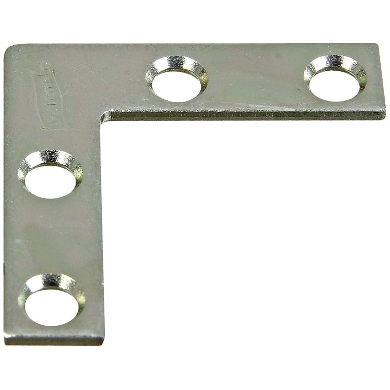 National Hardware 115BC Series N266-460 Corner Brace, 1-1/2 in L, 3/8 in W, 1-1/2 in H, Steel, Zinc, 0.07 Thick Material