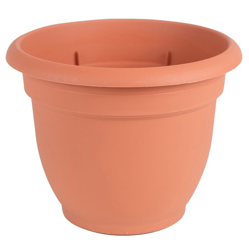 Bloem 20-56112 Planter, 12 in Dia, 10-1/4 in H, 13 in W, Round, Plastic, Terra Cotta