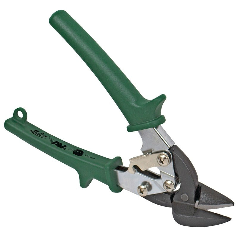 Malco AVsMini Series AVM7 EV Aviation Snip, Right Cut, Spring-Loaded Handle, Green Handle
