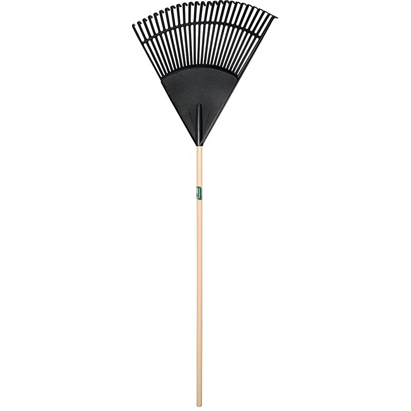 UnionTools 64309 Leaf Rake, Polypropylene Tine, 26-Tine, Hardwood Handle, 48 in L Handle