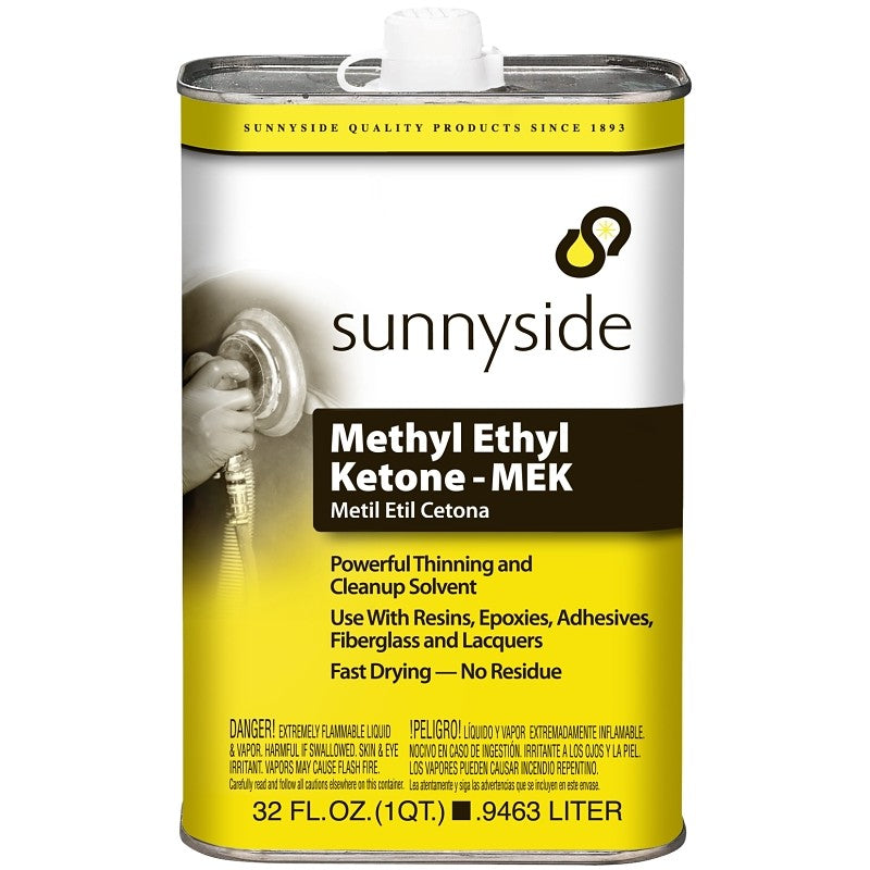 Sunnyside 84732 Methyl Ethyl Ketone Thinner, Liquid, Pungent, Transparent, 1 qt (Pack of 6)