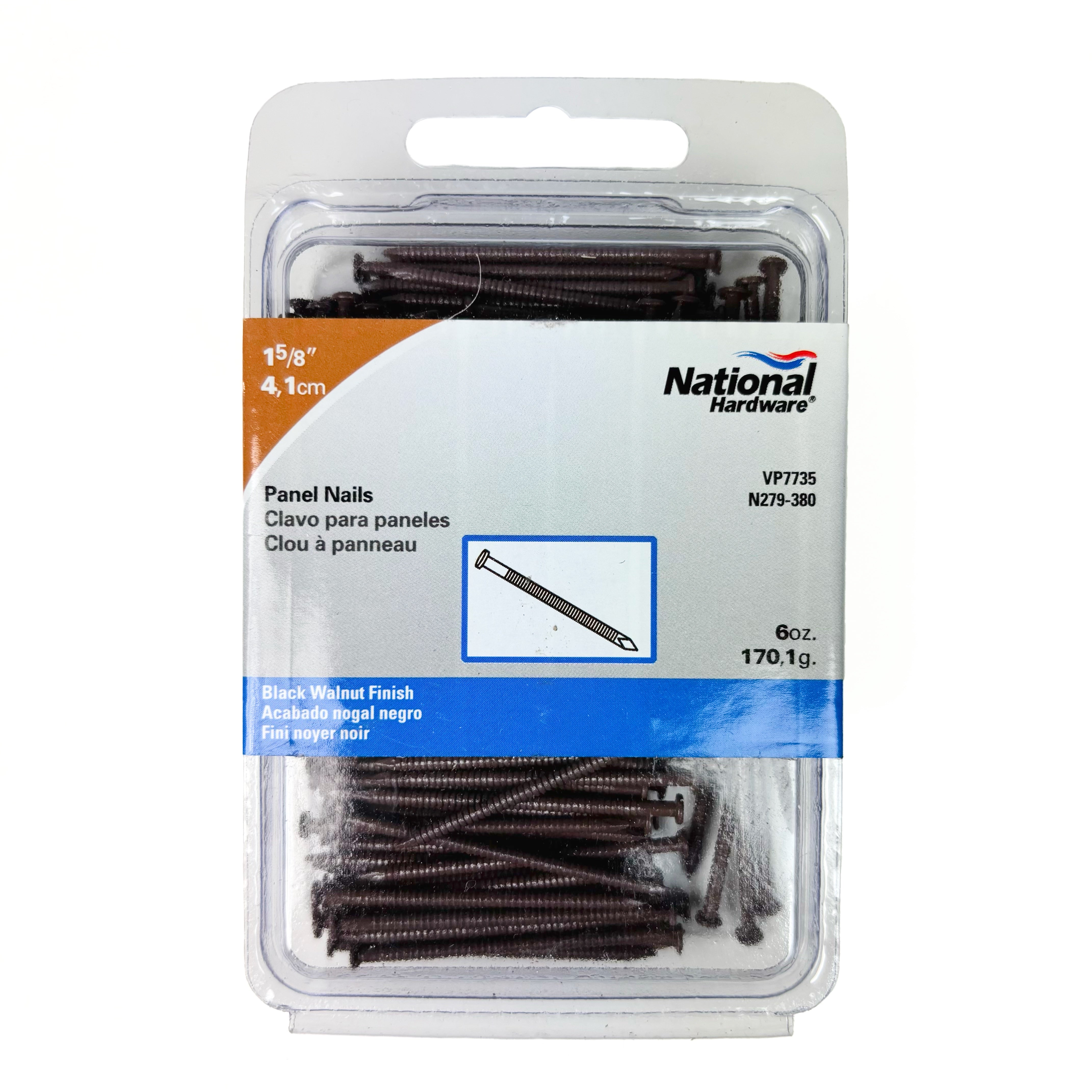 Panel Trim Nails 1-5/8 Inch Black Walnut 6 Ounce Approximately 182
