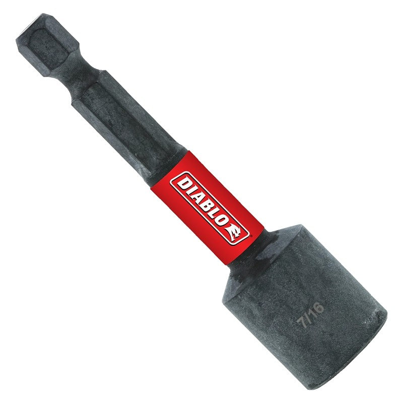 Diablo DNTSL716 Magnetic Nutsetter, 2-9/16 in L, 7/16 in L Shank