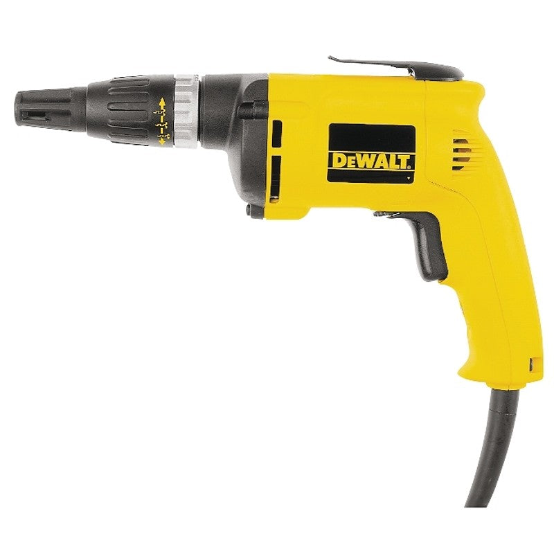 DEWALT DW255 Drywall Screwgun, 6 A, 1/4 in Chuck, 5300 rpm Speed, 8 ft L Cord