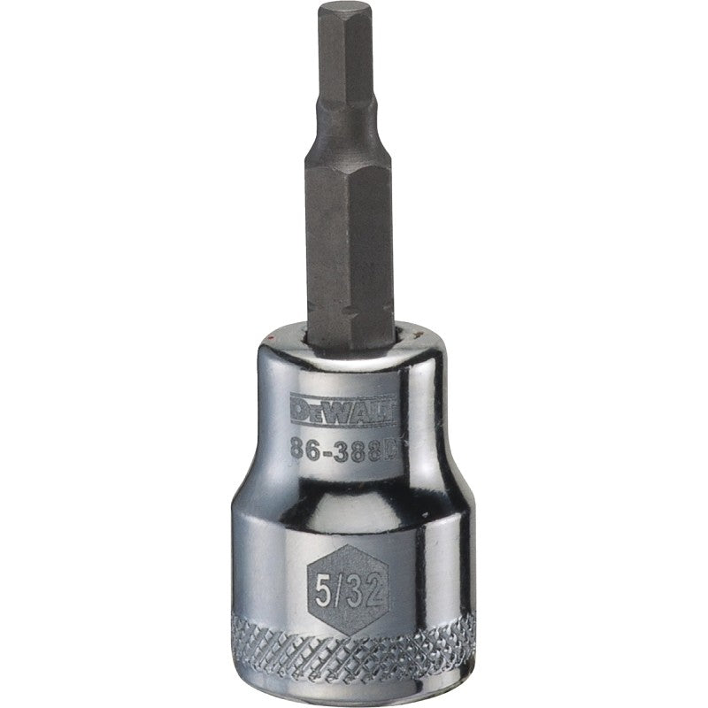 DEWALT DWMT86388OSP Fractional Hex Bit Socket, 5/32 in Tip, 3/8 in Drive, Polished Chrome Vanadium, 1-31/32 in OAL