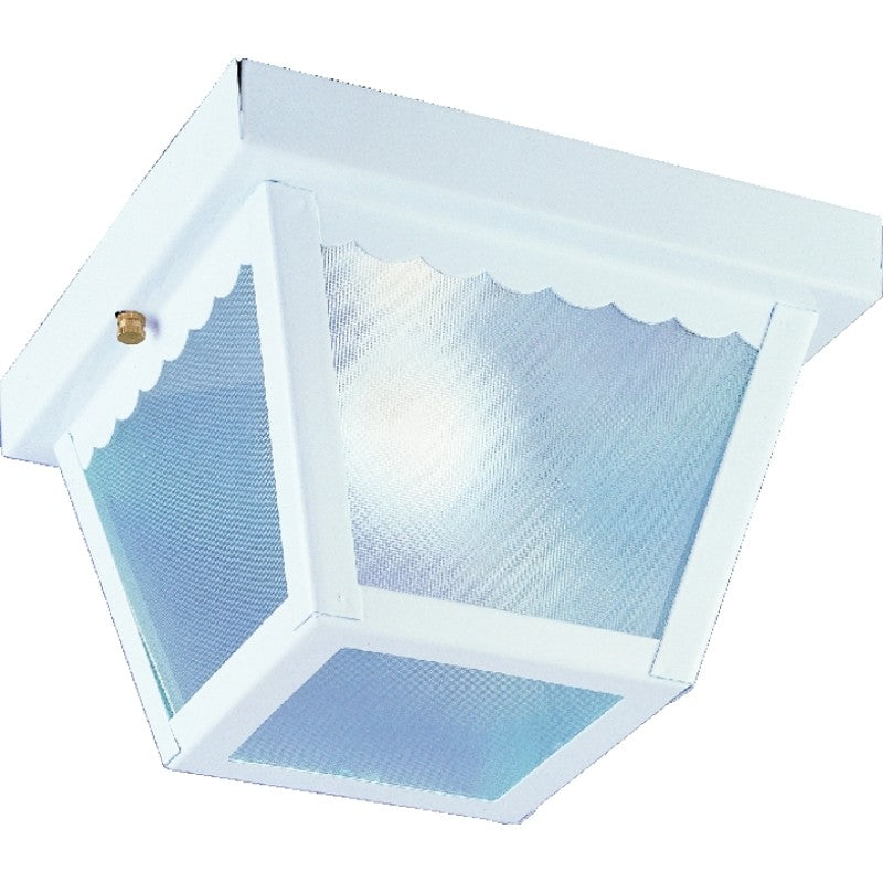 Boston Harbor 6276WH-3L Porch Light, 120 V, 60 W, Steel Fixture, White Fixture