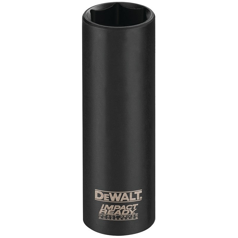 DEWALT IMPACT READY DW22882 Impact Socket, 5/8 in Socket, 1/2 in Drive, Square Drive, 6-Point, Steel, Black Phosphate