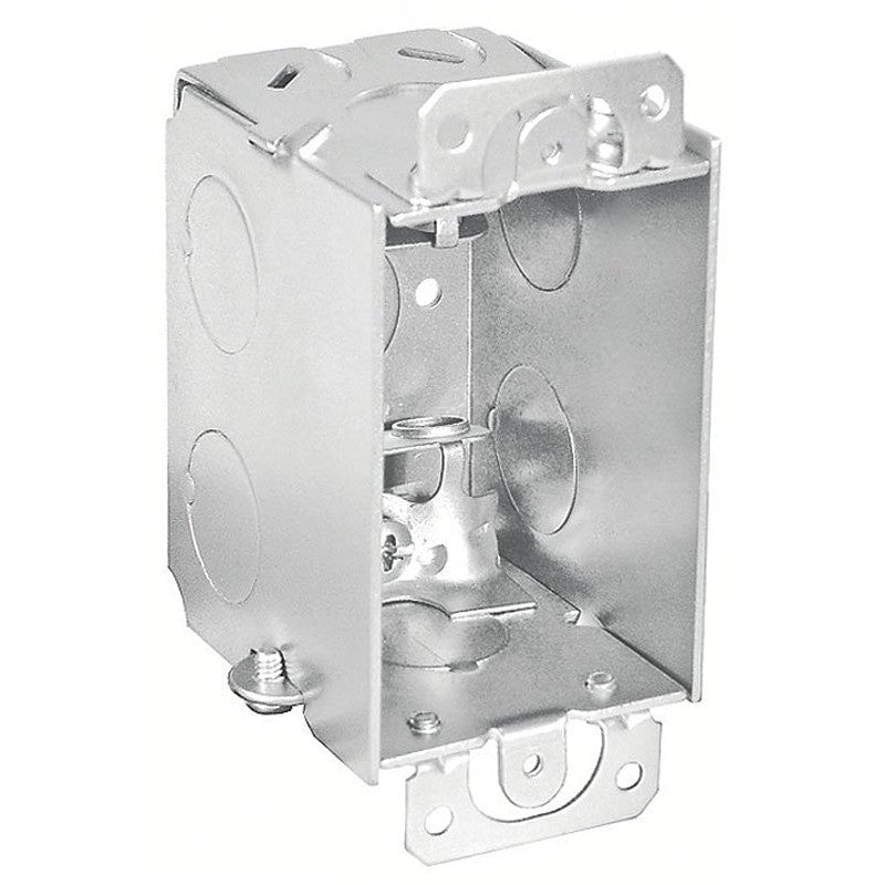 Southwire G601-BX-UPC Switch Box, 1-Gang, 5-Knockout, 1/2 in Knockout, Steel, Silver, Galvanized
