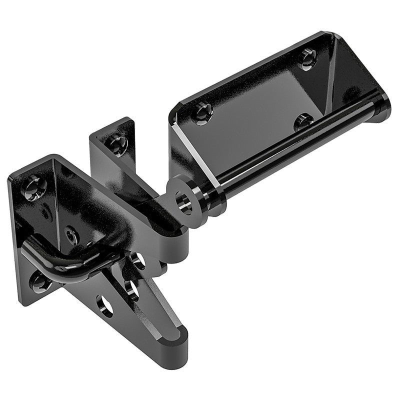 National Hardware N166-015 Gate Latch, 7.302 in L, 3-7/8 in W, Steel, Black
