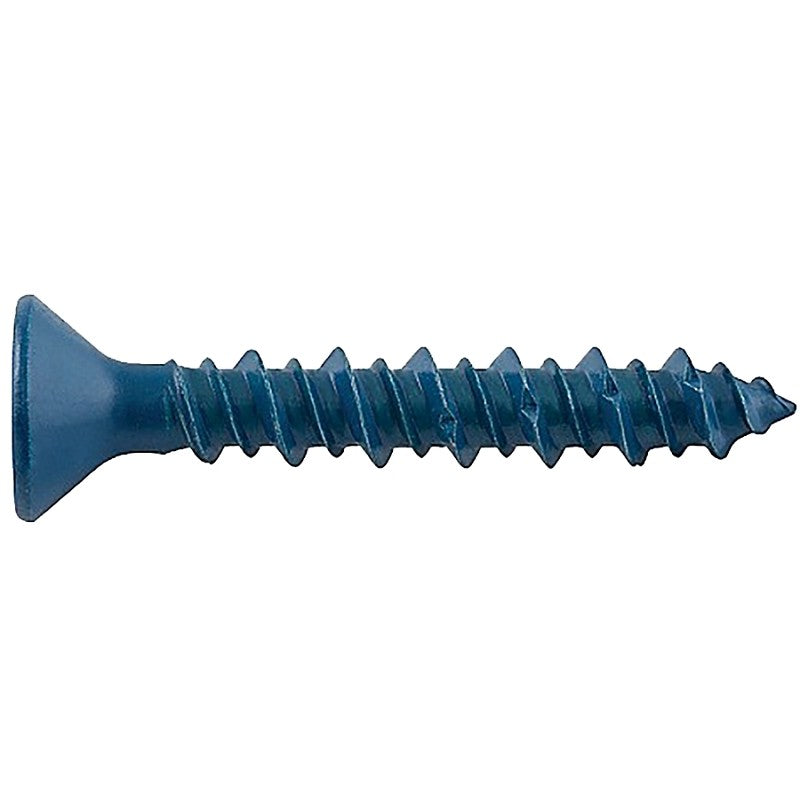 DEWALT UltraCon+ Series DFM12760 Concrete Screw Anchor, 1/4 in Dia, 1-1/4 in L, Carbon Steel, Zinc Stalgard