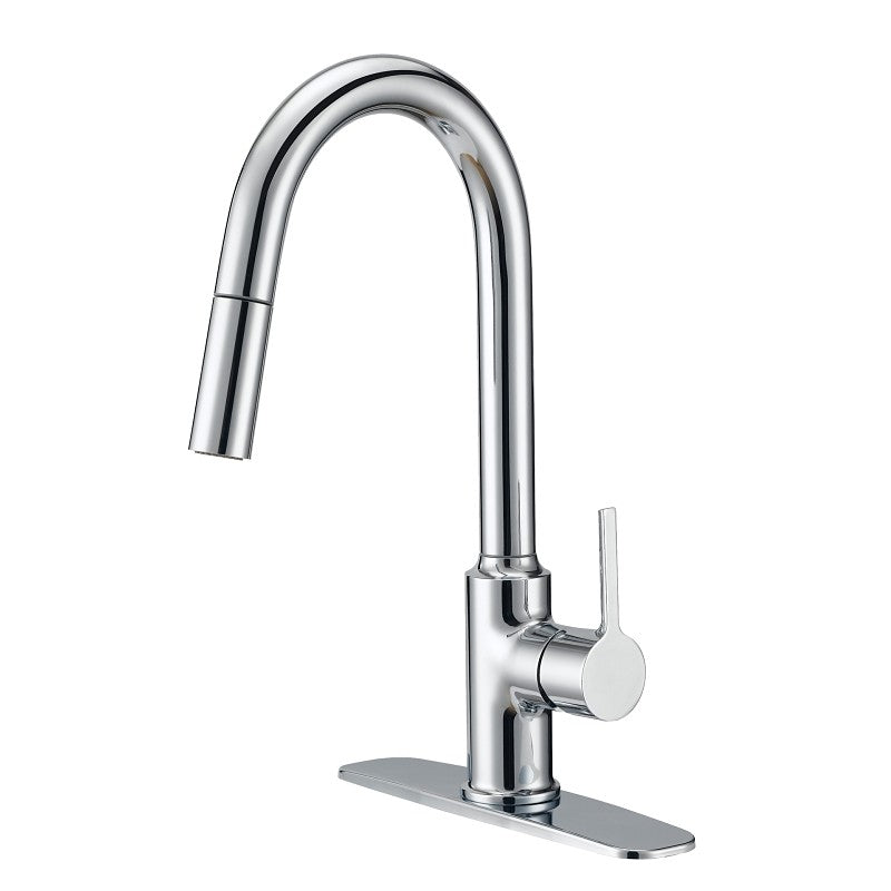 Boston Harbor FP4AF227CP Contemporary Pull-Down Kitchen Faucet, 1.8 gpm, 1-Handle, 1 or 3-Faucet Hole
